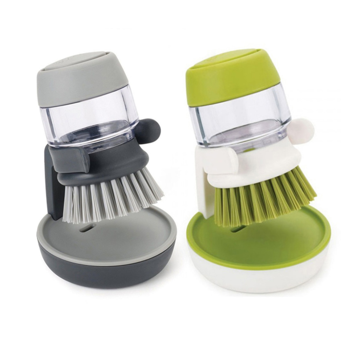 Multi-Function Liquid Soap Dispenser Brush – Kitchen Cleaning Brush - Image 1
