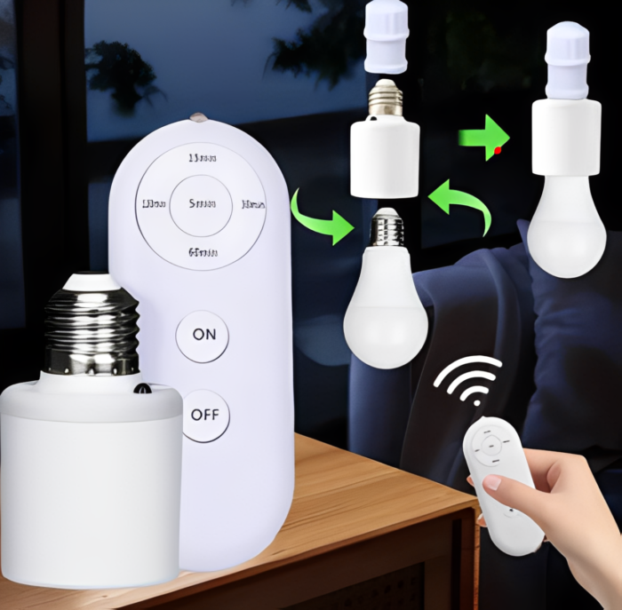 Smart Wireless Remote Control E27 Lamp Holder - Image 1